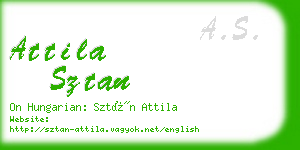 attila sztan business card